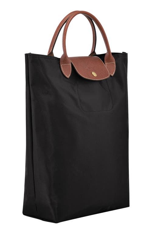 Longchamp Medium Cabas Replay Recycled Canvas Tote In Black