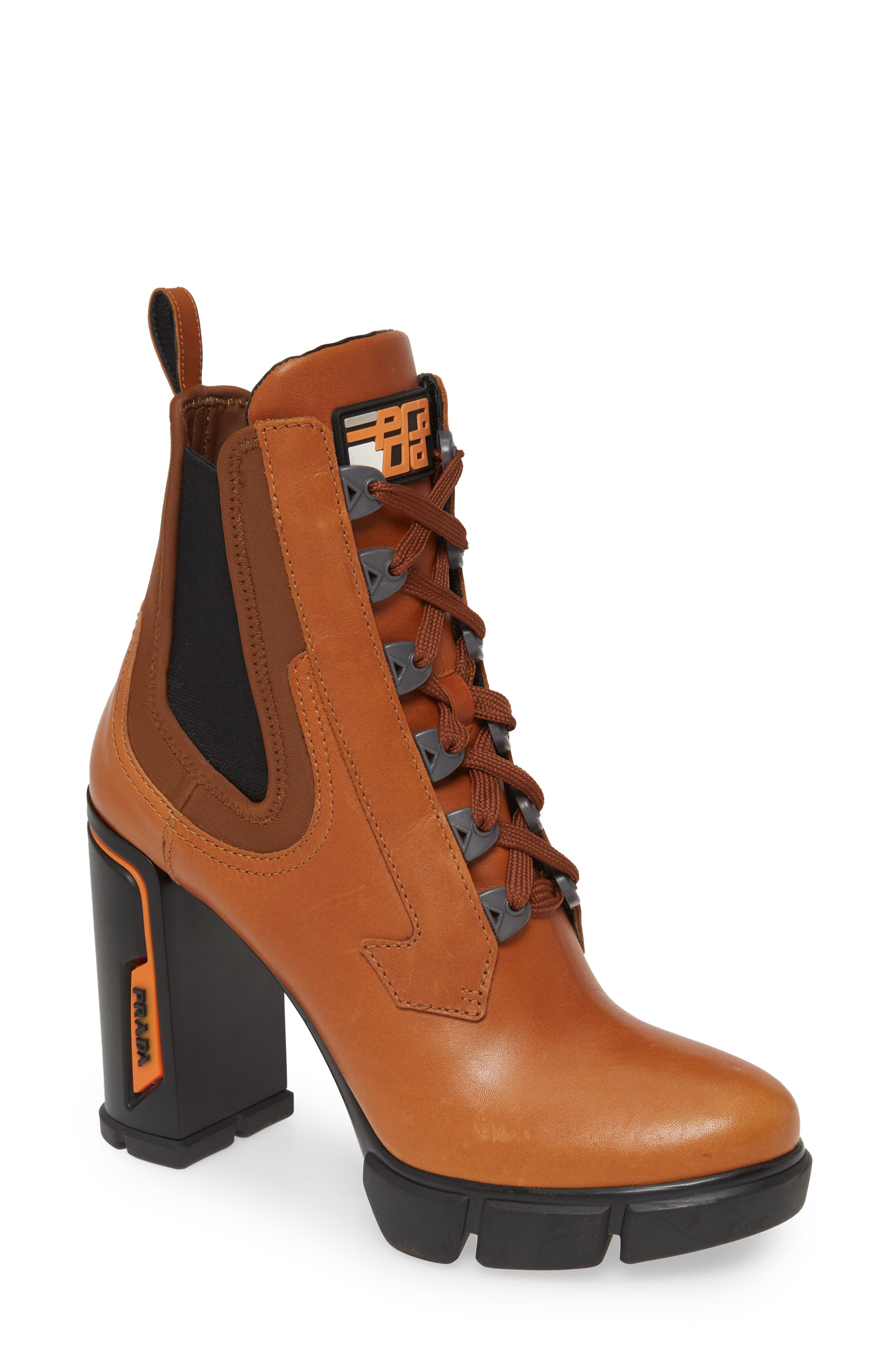 Prada Platform Block Heel Boot (Women 