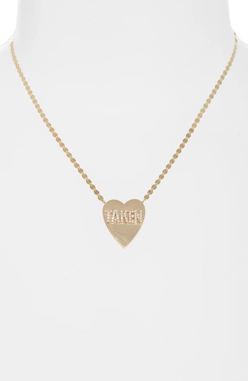 Shop Lana Jewelry Taken Heart Diamond Pendant Necklace In Yellow Gold/diamond