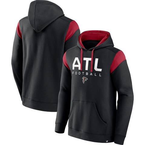 Men's Nike Anthracite Atlanta Falcons Prime Logo Name Split Pullover Hoodie Size: Small