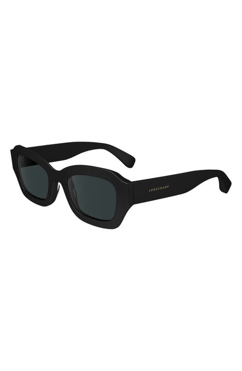 Longchamp Heritage 50mm Cat Eye Sunglasses In Black