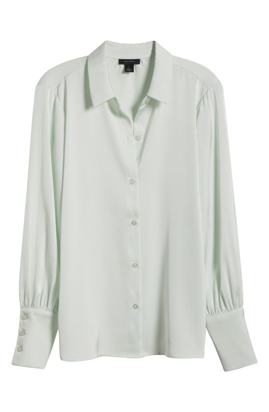 Shop Halogen Button-up Shirt In Fresh Mint