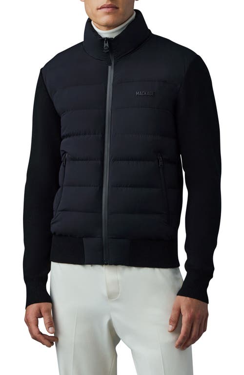 Mackage Haney City Water Resistant 800 Fill Down Hybrid Jacket Black at Nordstrom,