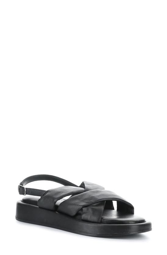 Shop Bos. & Co. Blitz Slingback Platform Sandal In Black Leather