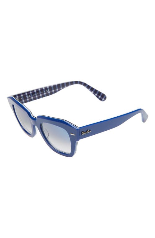 Shop Ray Ban Ray-ban State Street 49mm Gradient Square Sunglasses In Blue/blue Gradient