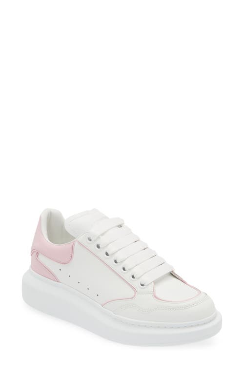 Alexander McQueen Oversize Sneaker White/Pink at Nordstrom,