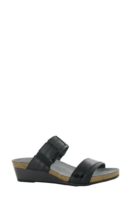 Naot Women's Royalty Sandals In Jet Black Leather In Jet Black/black Leather
