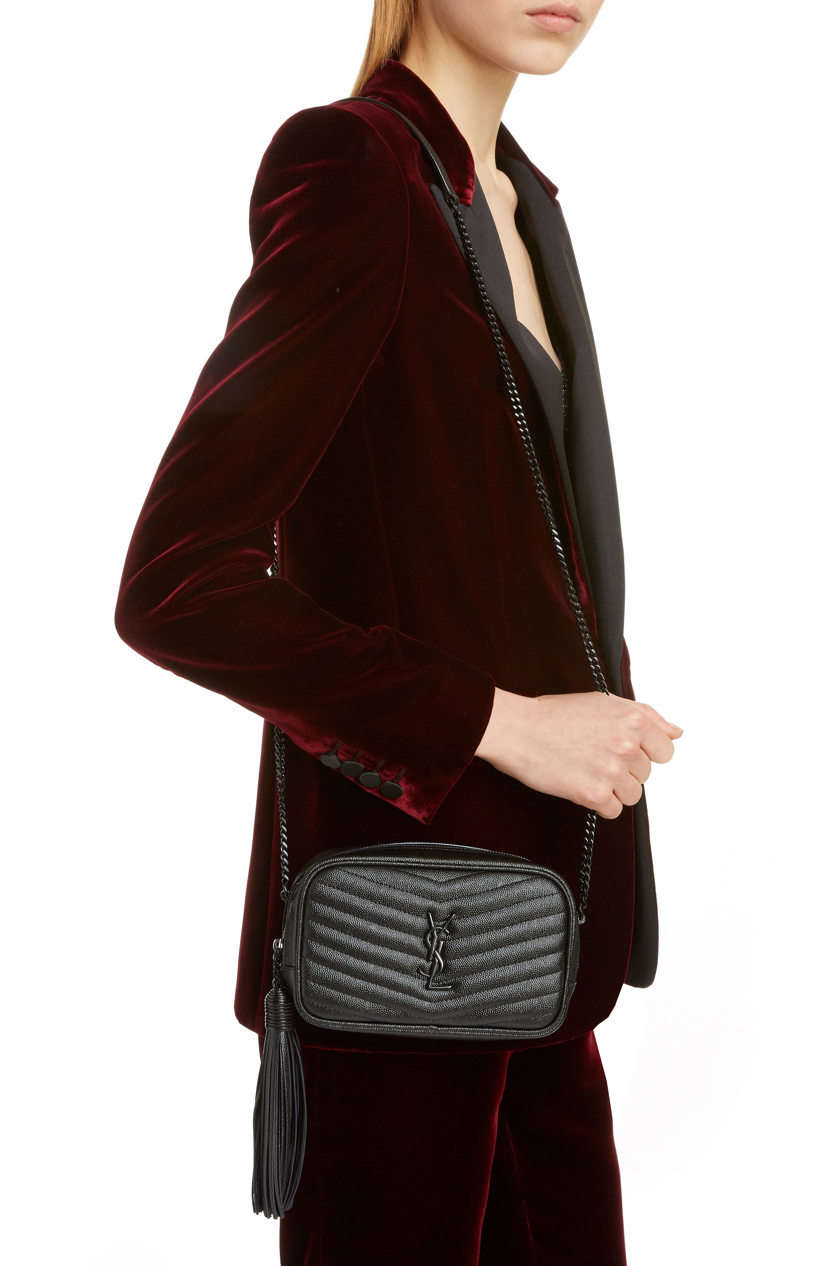 Mini Lou Quilted Leather Crossbody Bag