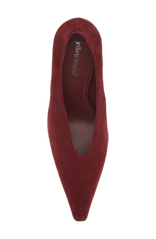 Shop Jeffrey Campbell Hints High Heel Pump In Wine Suede