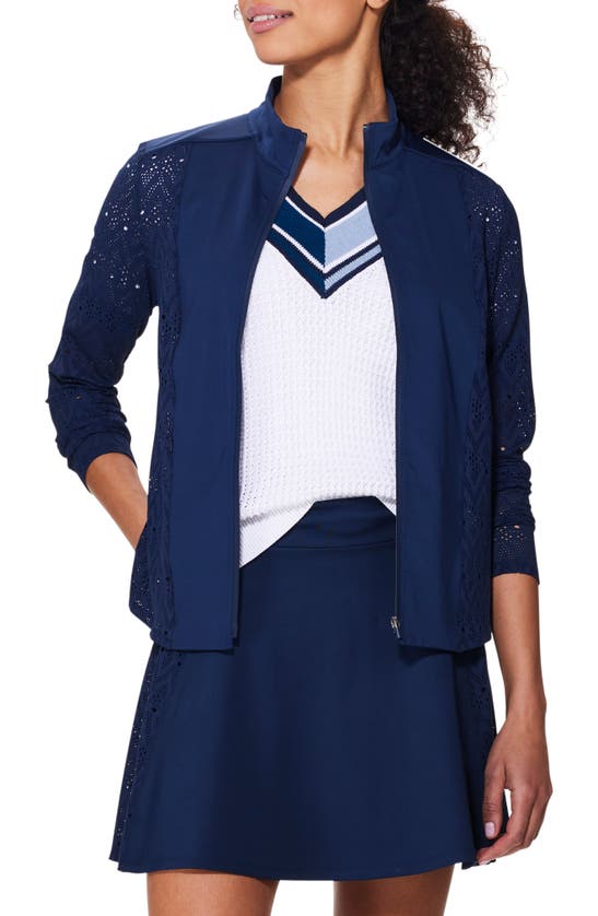 Shop Nz Active By Nic+zoe Active Lace Jacket In Ink