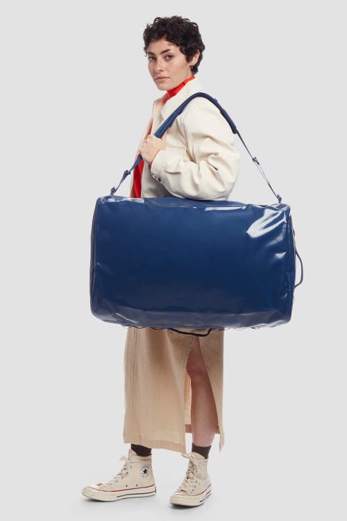 Baboon To The Moon Womens Navy Go Mini Woven Duffle Bag In Navy