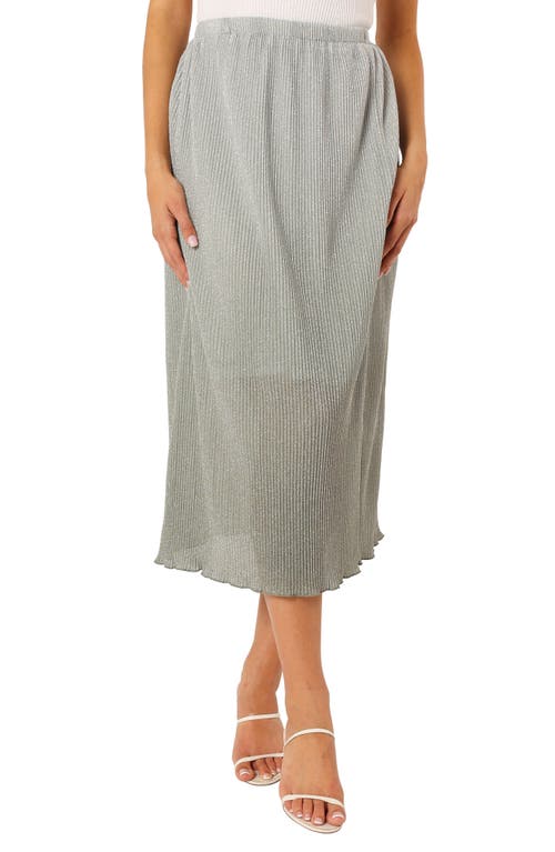 Petal And Pup Petal & Pup Margurita Metallic Midi Skirt In Gray