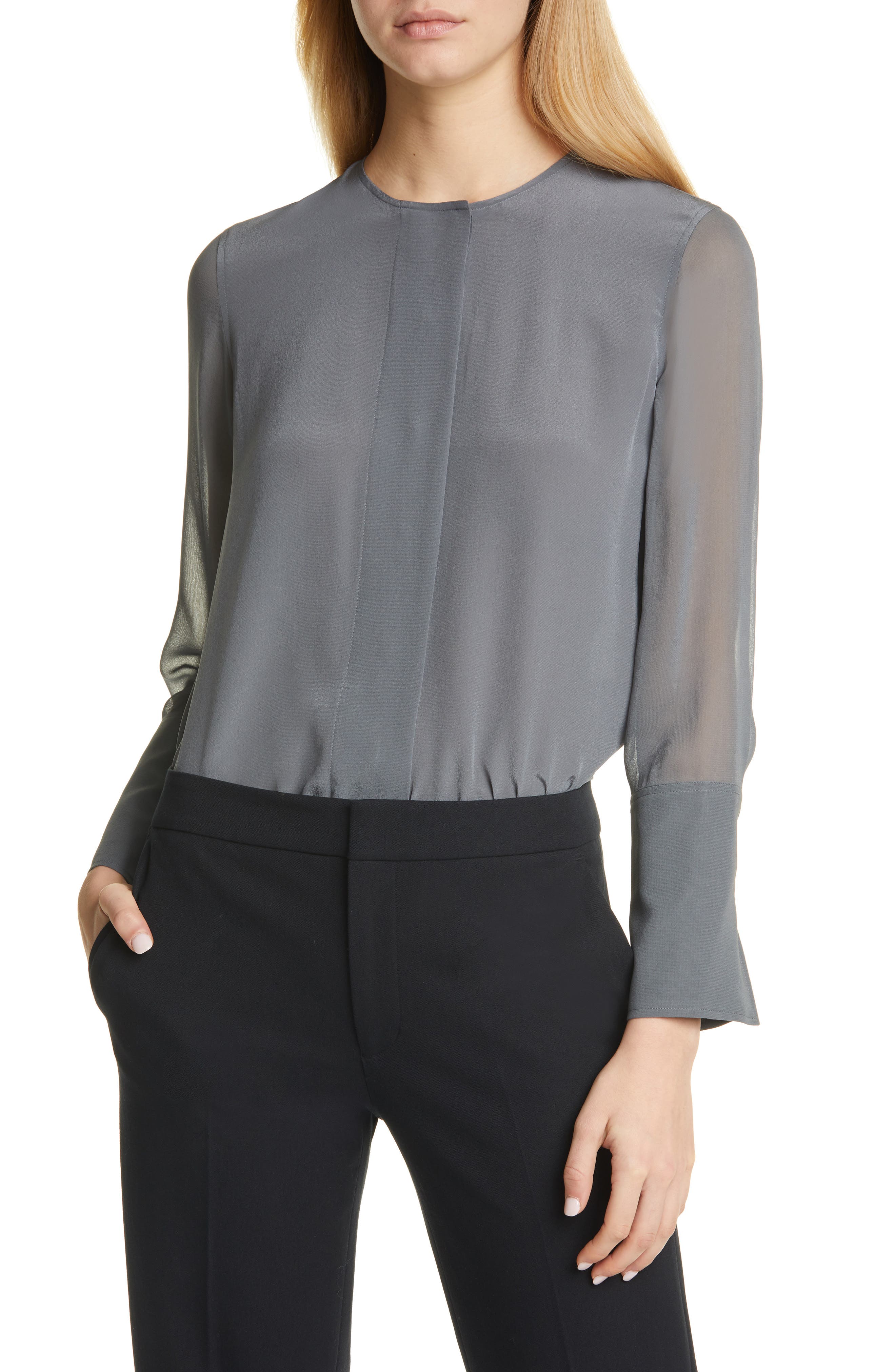 club monaco silk top