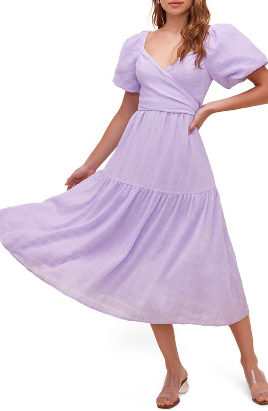 ASTR SONNET TIE BACK MIDI DRESS