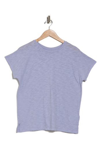 Shop Madewell Gauze Slub Knit T-shirt In Washed Lavender