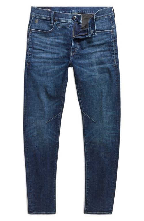Shop G-star D-staq 3d Slim Fit Stretch Cotton Jeans In Worn In Himalayan Blue