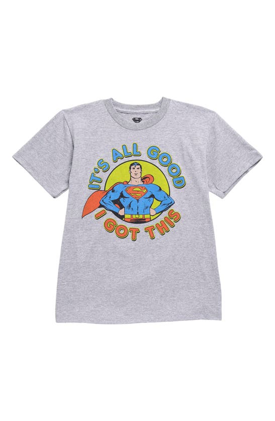 Mighty Fine Kids' Dc Comics™ Superman® All Good Graphic T-shirt In Athletic Heather