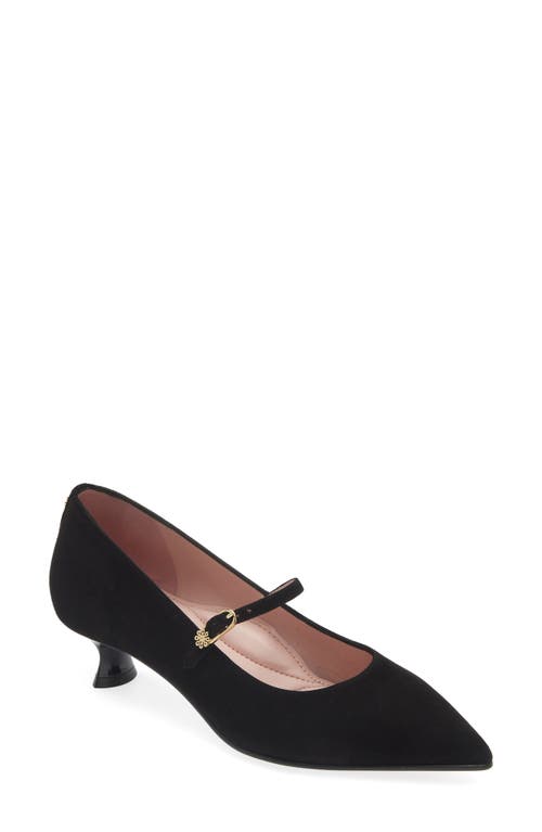 Naot Rosalie Pointed Toe Pump in Black Classic Suede 