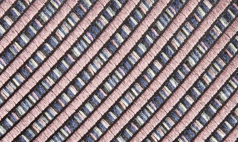 Shop Zegna Ties Paglie Small Stripe Silk Tie In Pink