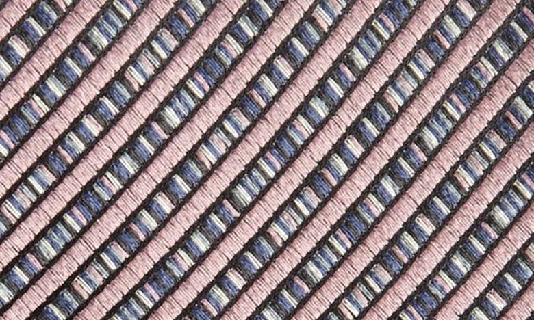 Zegna Ties Paglie Small Stripe Silk Tie In Pink