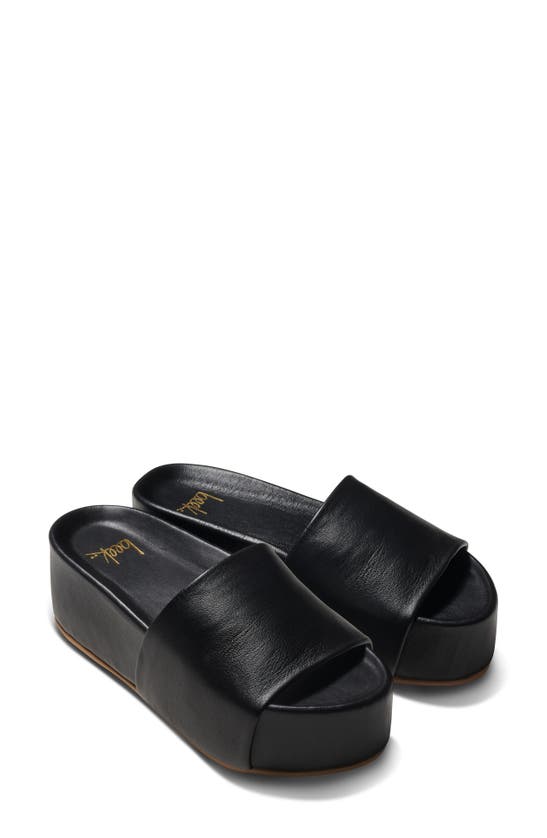 Shop Beek Platform Slide Sandal In Black/ Black