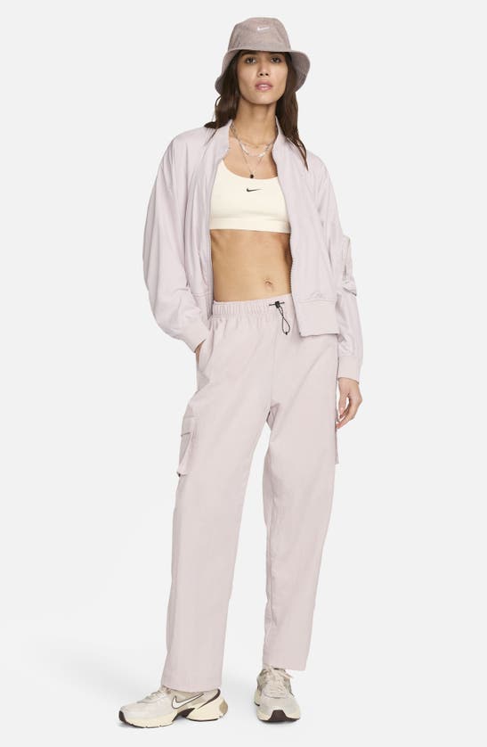 Shop Nike Sportswear Essential Cargo Pants In Platinum Violet/ Sail
