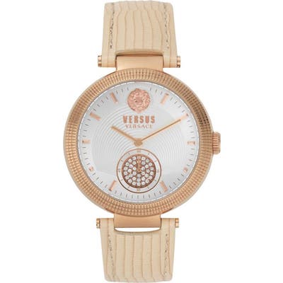 Versus Versace Star Ferry Leather Strap Watch,