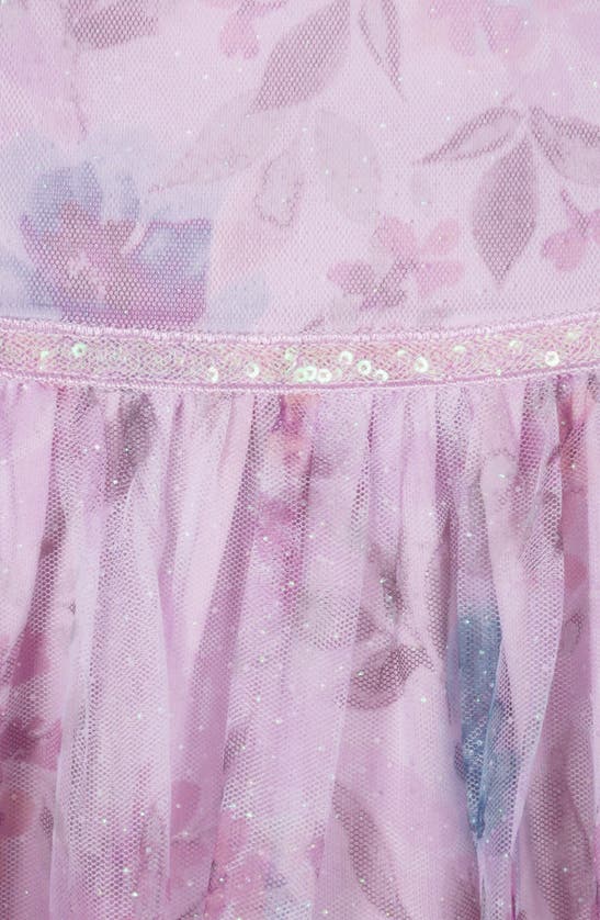 Shop Zunie Kids' Floral Print Dress & Coat Set In Lilac