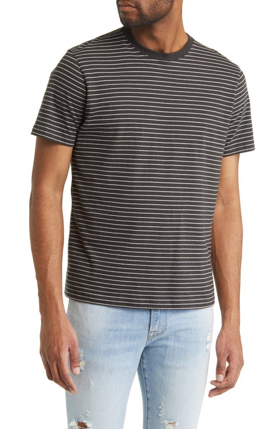 Frame Stripe T-shirt In Black