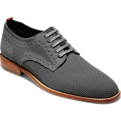 Cole Haan Feathercraft Grand Stitchlite Plain Toe Derby- Grey