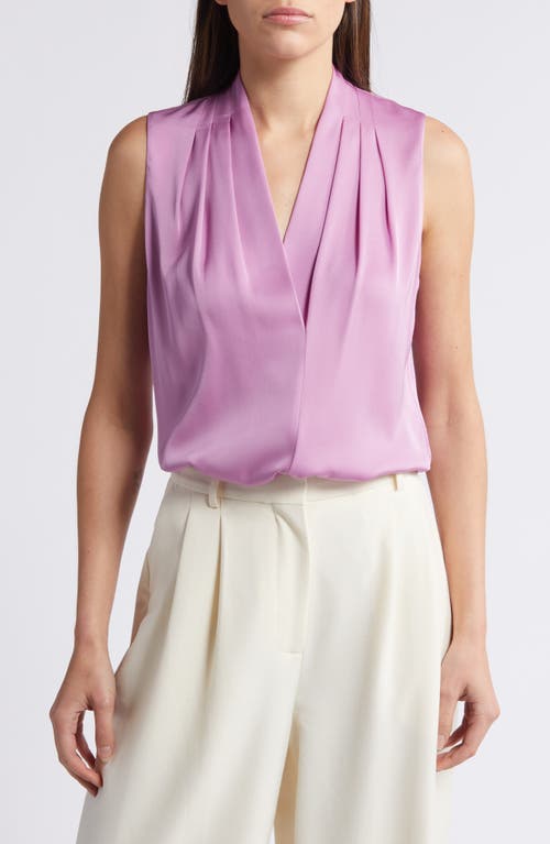 Shop Kobi Halperin 'mila' Sleeveless Stretch Silk Blouse In Tulip