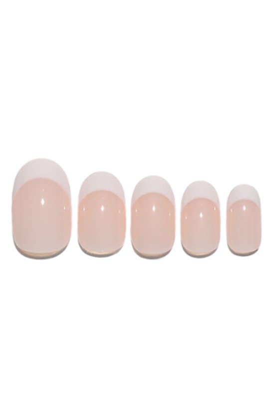 Static Nails Reusable Pop-On Manicures Glazed Pearl Round Set