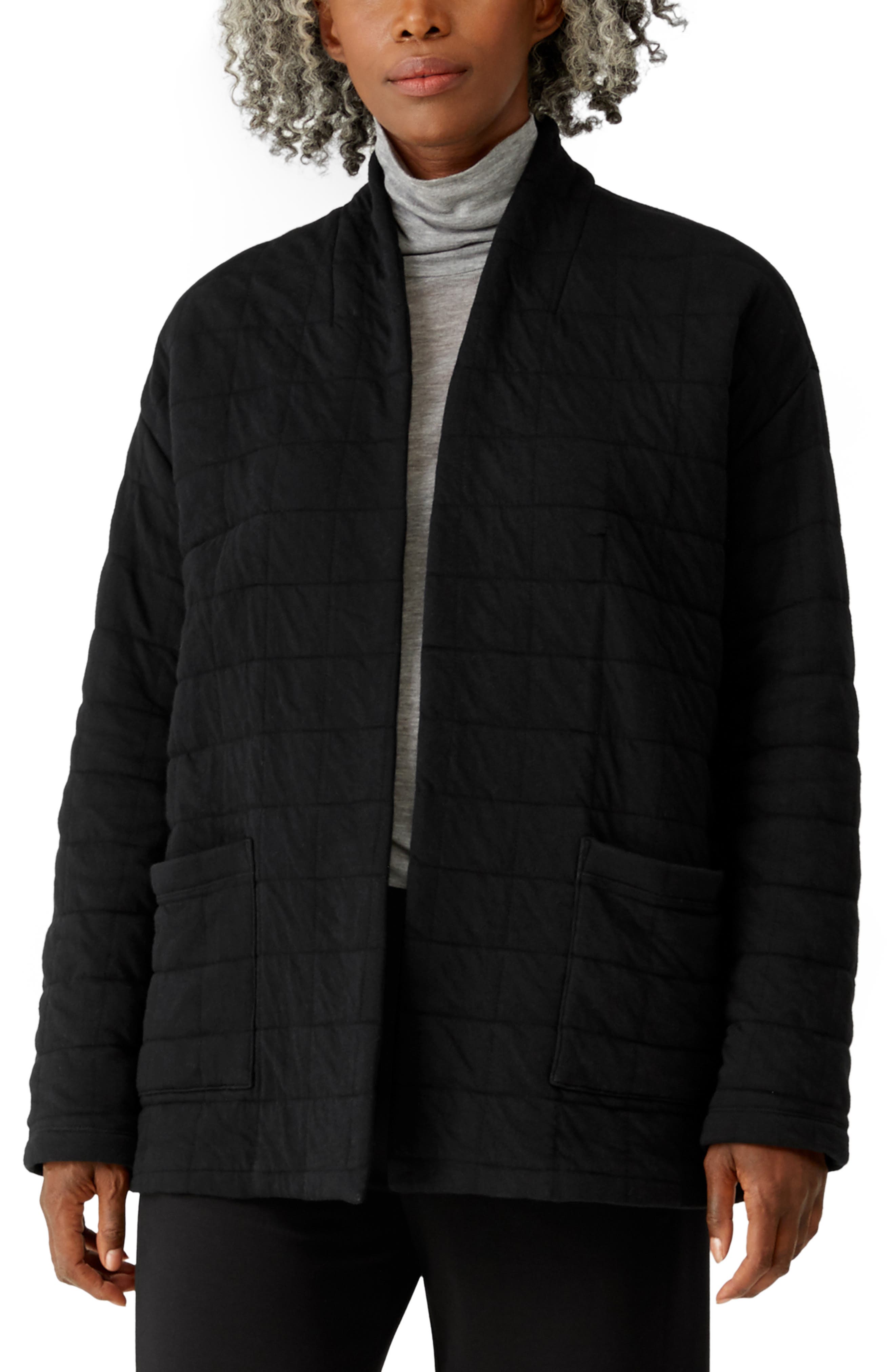eileen fisher quilted jacket