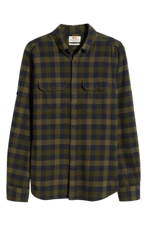 FJALL RAVEN FJÄLLRÄVEN SKOG TRIM FIT PLAID COTTON FLANNEL BUTTON-DOWN SHIRT