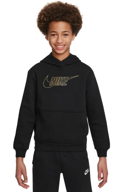 NIKE NIKE KIDS' SPORTSWEAR CLUB GRAPHIC FLEECE HOODIE