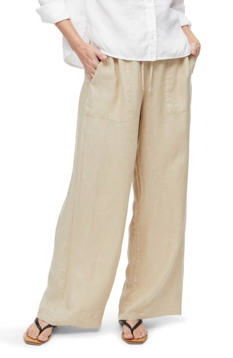 Women's Beige Wide-Leg Pants | Nordstrom