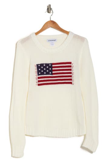 Cotton Emporium Flag Sweater In Ivory