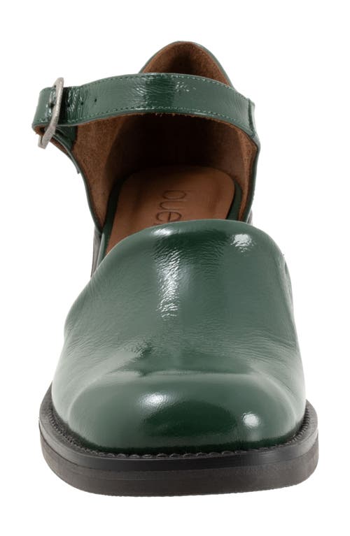 Bueno Rita Block Heel Pump In Hunter Green Patent
