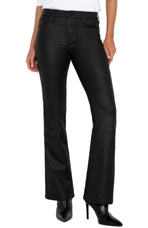 Shop Liverpool Lucy Coated Mid Rise Bootcut Jeans In Coated Black