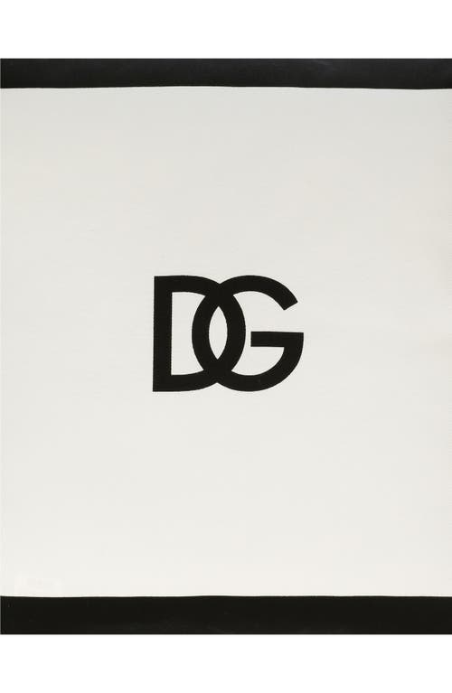 Shop Dolce & Gabbana Dolce&gabbana Dg Logo Accent Pillow In White