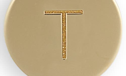 Meshmerise Initial Disc Charm Bracelet In Yellow-t