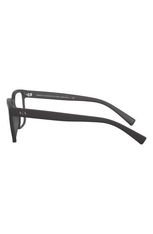 Armani Exchange Ax 54mm Rectangular Optical Glasses In Matte Black/demo Lens