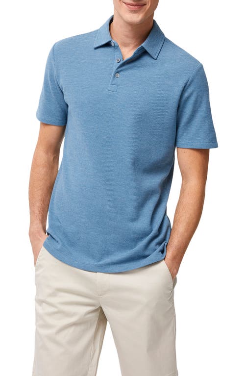 Cloverdale Waffle Knit Polo in Blue