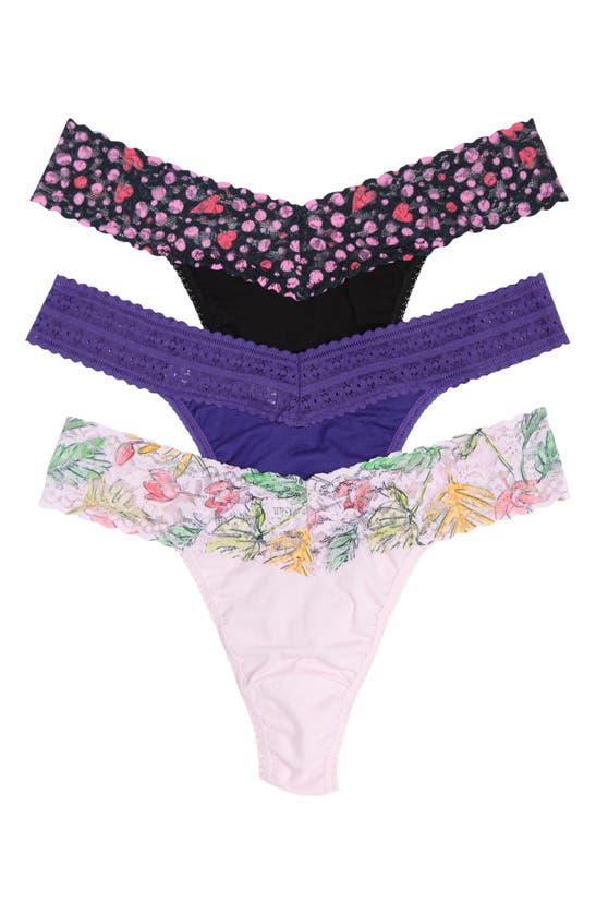 Hanky Panky Assorted Thongs In Blvn/ Epur/ Ipll