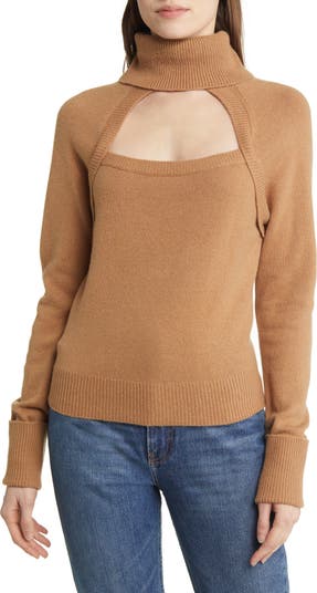 Cutout turtleneck outlet