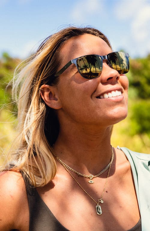 Smith Lowdown 54mm Chromapop™ Polarized Square Sunglasses In Brushed Gunmetal/bronze