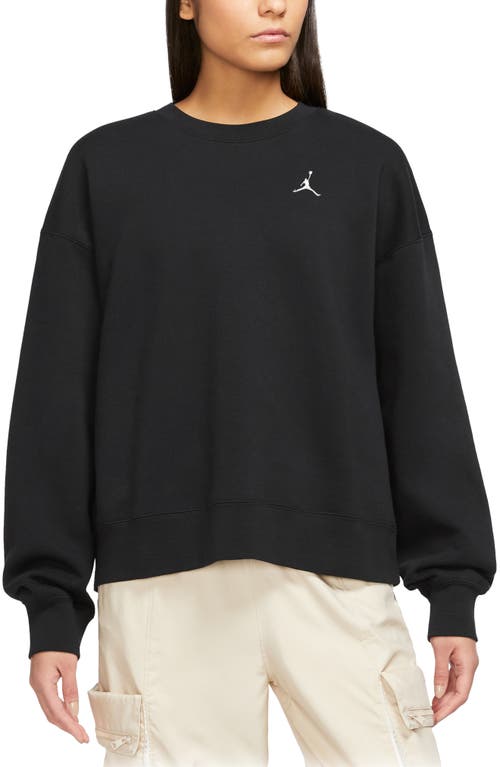 Brooklyn Fleece Crewneck Sweatshirt in Black