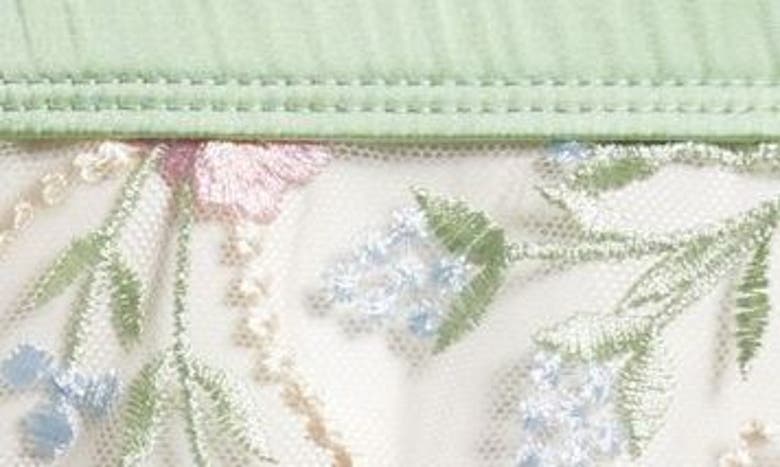 Shop Kilo Brava Floral Embroidered Garter Belt In Doll Floral