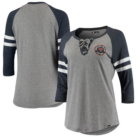 Chicago Bears 5th & Ocean by New Era Girls Youth Sequin 3/4 Sleeve Raglan T-Shirt – Orange