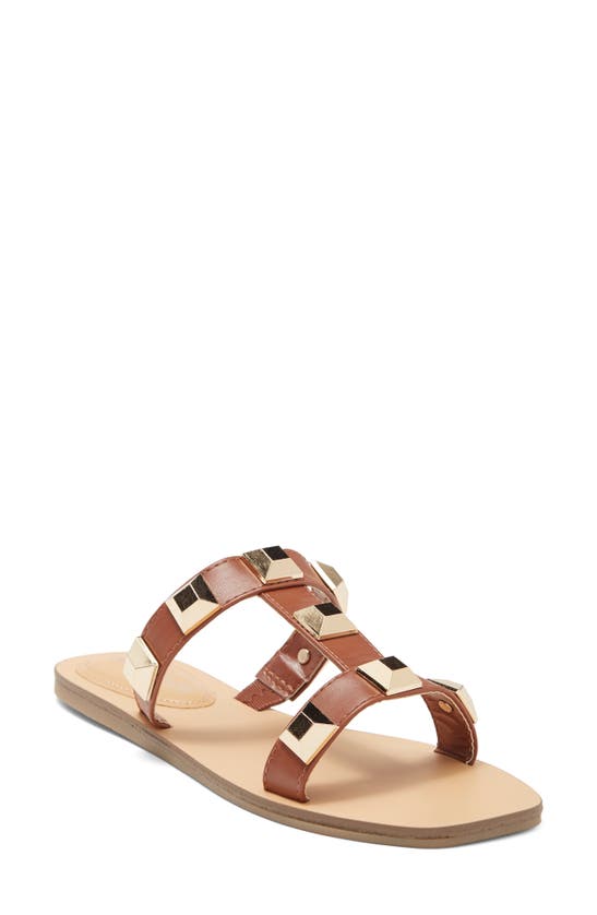 Marc Fisher Bonis Studded Sandal In Tan